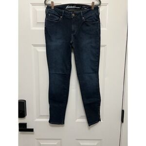Eddie Bauer Jeans Women's Sz 6 Slightly Curvy High Rise Skinny Leg Zipper Ankle‎